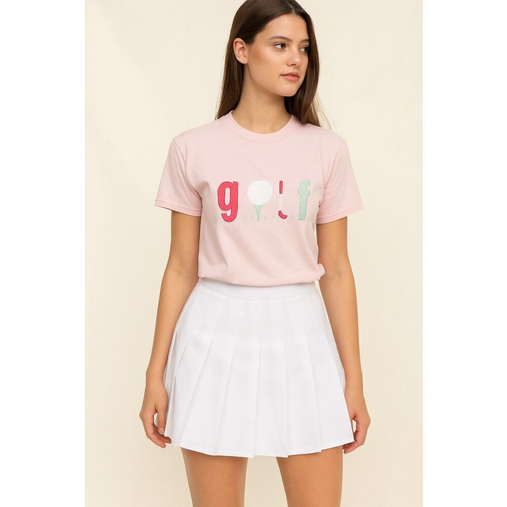 Vintage Anne Josephine Golf Graphic Tee Pink 80s 90s Novelty T-Shirt Men’s Small